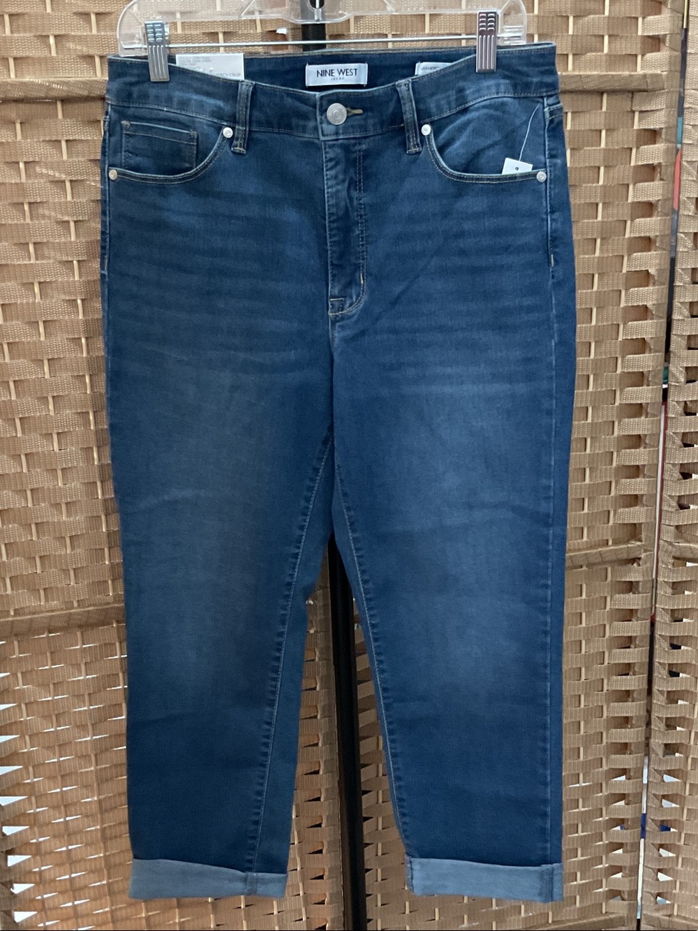 Nine West Dark Blue Gramercy Cropped Skinny Jeans